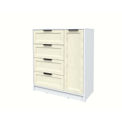 Тумба Тренд КТ-Т90 (Белый платинум ЛДСП/ Дуб снежный ЛМДФ) Ш900 В1020 Г451 Тумба Тренд КТ-Т90 (Белый платинум ЛДСП/ Дуб снежный ЛМДФ) Ш900 В1020 Г451